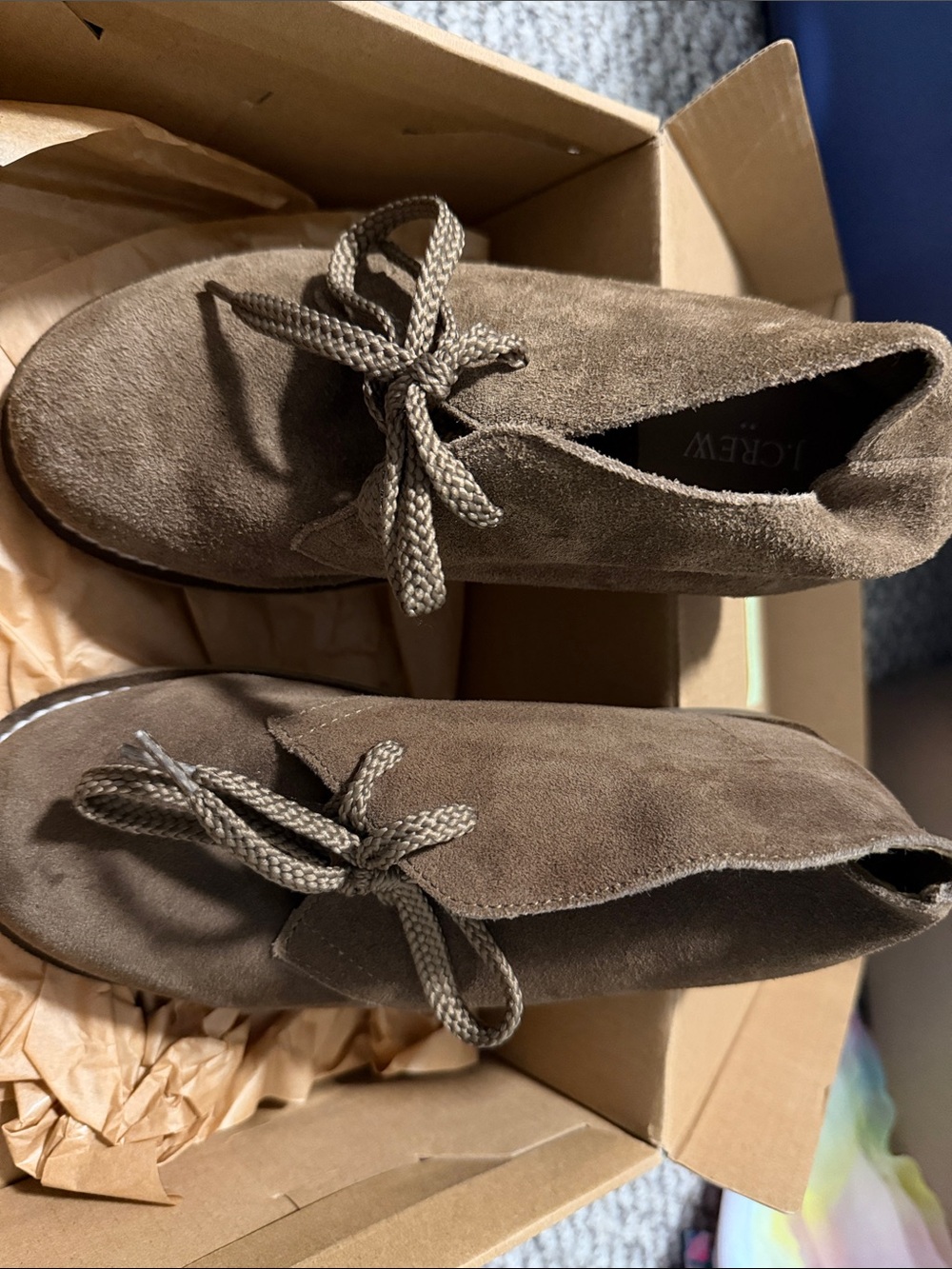 kids crew cuts calvert boots in brown suede